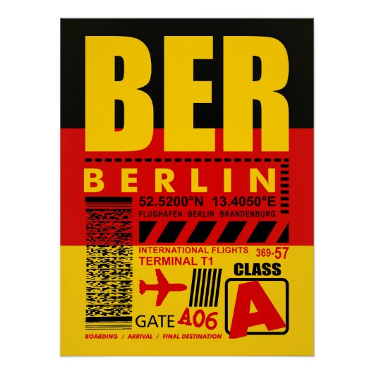 Poster Aéroport de Berlin BER (Devant)