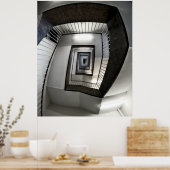 POSTER AÉROPORT DE BERLIN TEMPELHOF ESCALIER SPIRAL (Cuisine)