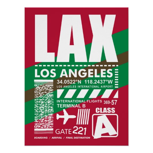 Poster Aéroport de Los Angeles (Devant)