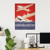 Poster Aéroport de New York (Bureau à domicile)