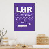 Poster Aéroport d'Heathrow LHR (Cuisine)