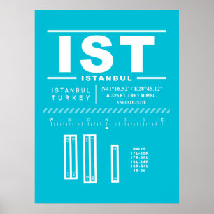 Poster Aéroport d'Istanbul IST 