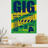 Poster Aéroport GIG Rio de Janeiro (Cuisine)