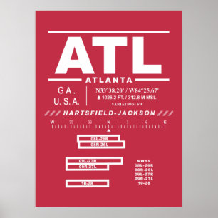 Poster Aéroport international Hartsfield-Jackson d'Atlant