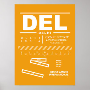 Poster Aéroport international Indira Gandhi DEL
