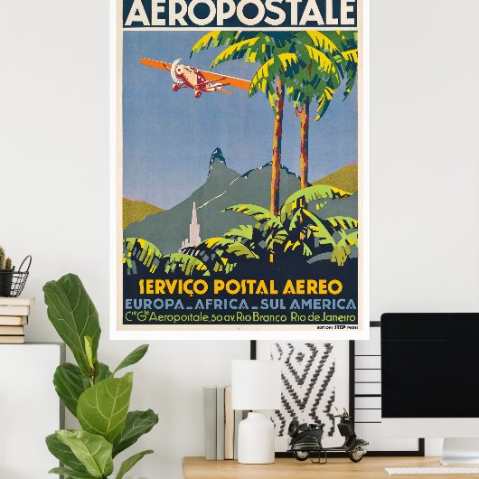 Poster Aéropostale vintage (Bureau à domicile)