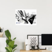 Poster Aérospatiale Village 2021 Badge Art (Bureau à domicile)