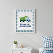 Poster Aesthetic Gingham Border Construction Nursery Wall
