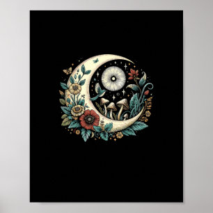 Poster Aesthetic Goblincore Cottagecore Champignon Minima