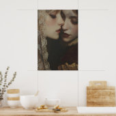 Poster Aesthetic Lesbian Dark Romance Art Printable, Mood (Cuisine)