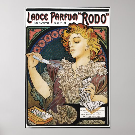 Poster/Afdruk: Alphonse Mucha-Lance Parfum "Rodo" Poster (Voorkant)
