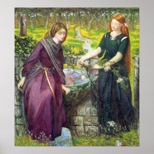 Poster/Afdruk: Dante's visie op Rachel en Leah Poster