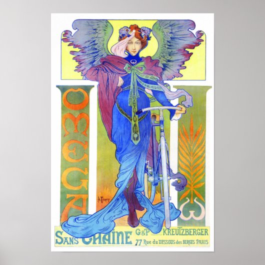 Poster/Afdruk:  fiets en -advertentie - Henri Thir Poster (Voorkant)