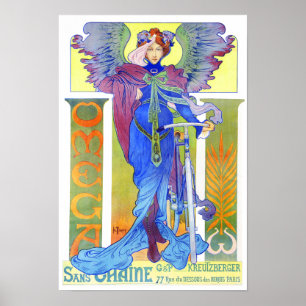 Poster/afdruk:   fiets en Henri Thiriet Poster
