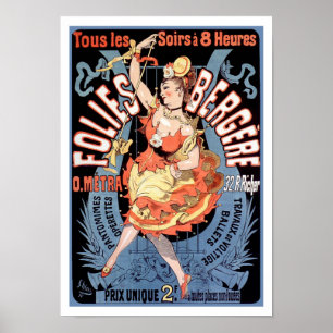 Poster/afdruk: Folies Bergere - Cheret Poster