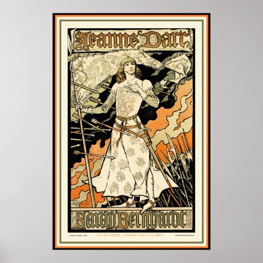 Poster/Afdruk: Jeanne d'Arc, Sarah Bernhardt Poster (Voorkant)