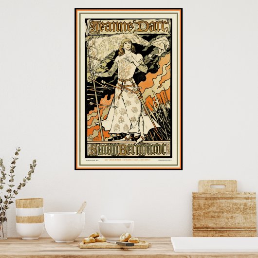 Poster/Afdruk: Jeanne d'Arc, Sarah Bernhardt Poster (Keuken)