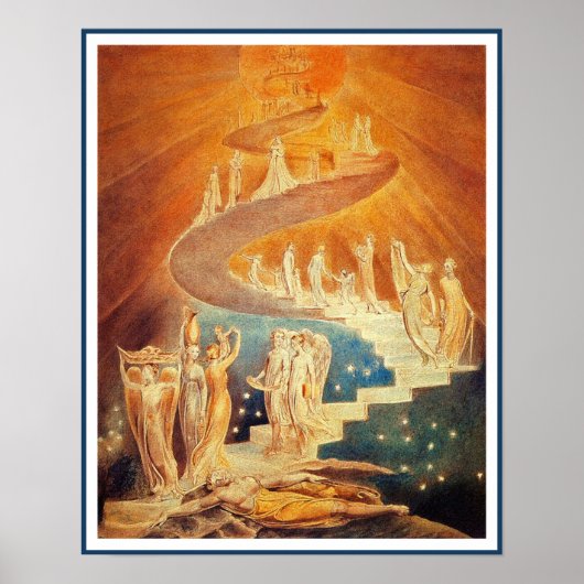 Poster/Afdruk: Ladder van Jacob - William Blake Poster (Voorkant)
