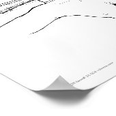 Poster/Afdruk: "Man/landschap met lange haas" Poster (Hoek)