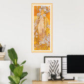 Poster/Afdruk: Mucha - Flowers - Lily Poster (Thuiskantoor)