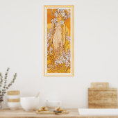 Poster/Afdruk: Mucha - Flowers - Lily Poster (Keuken)