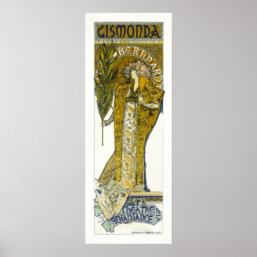 Poster/Afdruk: Mucha - Sarah Bernhardt - Gismonda Poster (Voorkant)