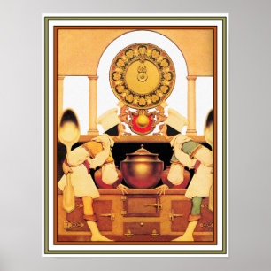 Poster/afdruk: twee banketbakken - Maxfield Parris Poster