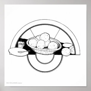 Poster/afdruk: "Vernissen/grapefruits" Poster