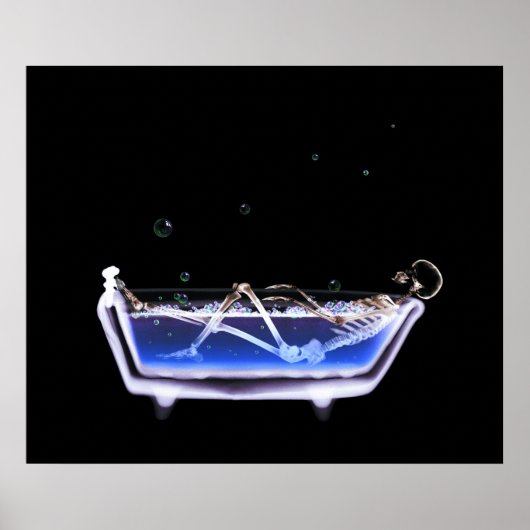 Poster/afdruk X-Ray Skeleton Bath Origineel Poster (Voorkant)