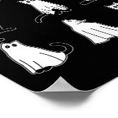 Poster Affaire Halloween Spooky Cute Black Cats Kitty Gho (Coin)