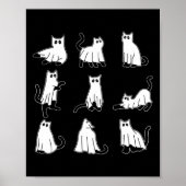 Poster Affaire Halloween Spooky Cute Black Cats Kitty Gho (Devant)