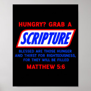Poster Affamé_ Saisir Un Verset De La Bible Célèbre Drôle