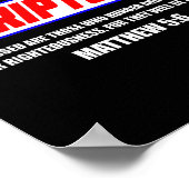 Poster Affamé Saisir Une Écriture Drôle Chrétien Matthieu (Coin)