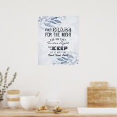 Poster Affectation de sièges de mariage Verre pour la nui (Cuisine)
