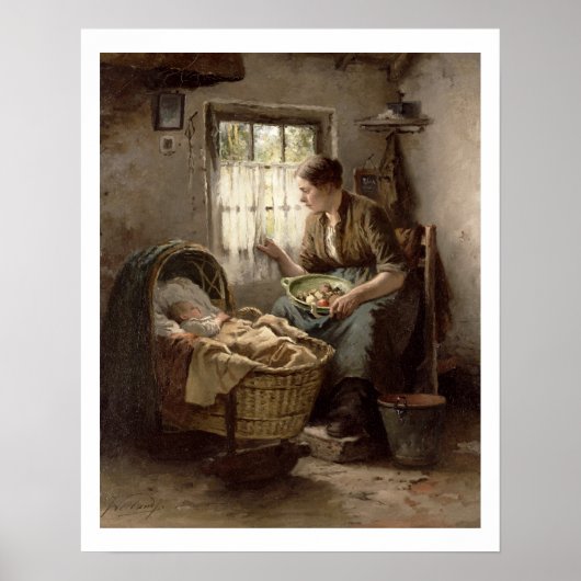 Poster Affection mère (huile sur toile) (Devant)