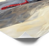 Poster Affenpinscher sur la plage, cadeau d'été pour les  (Coin)