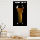 Poster AFFICHAGE de bière AWESOMESS (Cuisine)