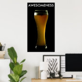 Poster AFFICHAGE de bière AWESOMESS (Bureau à domicile)