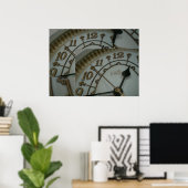 Poster Affichage de l'horloge du bloc (Bureau à domicile)