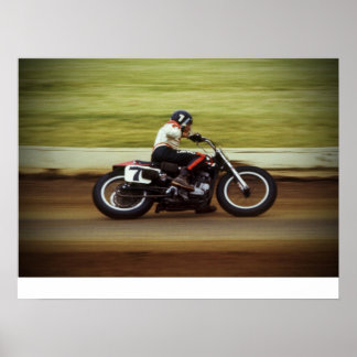 POSTER AFFICHAGE DE MERT LAWWILL - 1972 FLAT TRACK RACE