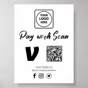 Poster Affichage de paiement professionnel par scan de co