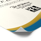 Poster Affichage du certificat d'anniversaire d'employé d (Coin)