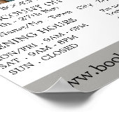 Poster Affichage du livre, publicité de la librairie (Coin)