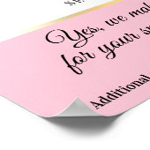 Poster Affichage du prix des services de salon de coiffur (Coin)