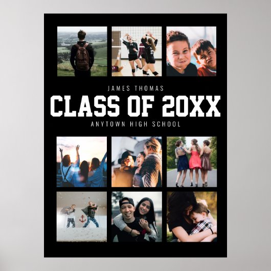 Poster Affichage photo de la tenue de soirée de graduatio (Devant)