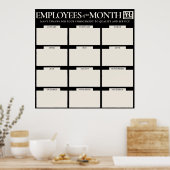 Poster Affichage photo de plusieurs employés du mois Post (Cuisine)