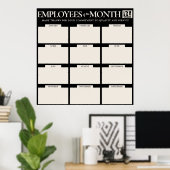 Poster Affichage photo de plusieurs employés du mois Post (Bureau à domicile)