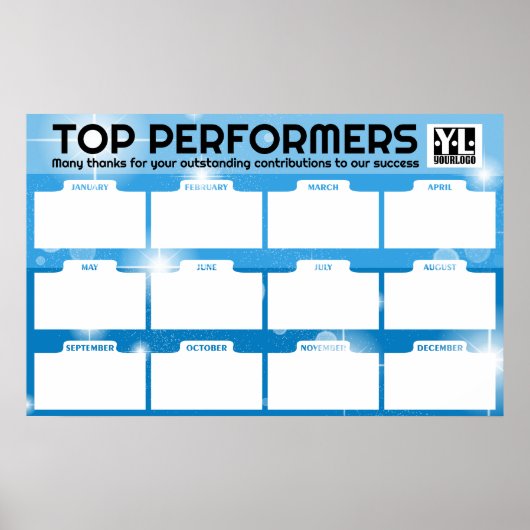 Poster Affichage photo de plusieurs employés du mois Post (Devant)