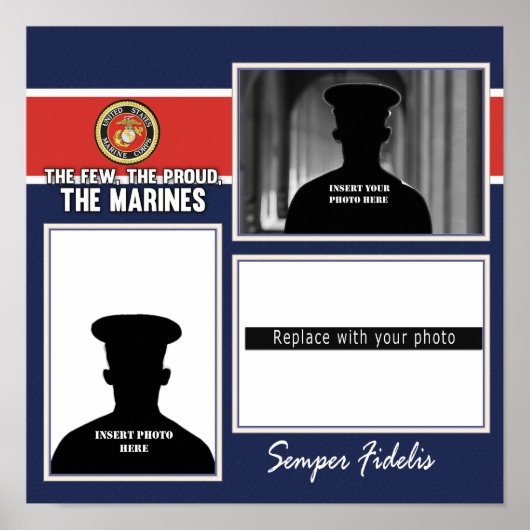 Poster Affichage photo du Corps des Marines (Devant)