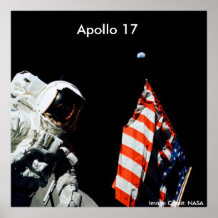 Poster Affiche/Apollo 17/dernier atterrissage d'Apollo